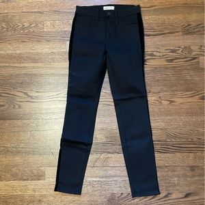 Madewell 9” high rise skinny jean Size 25 black velvet tux EUC